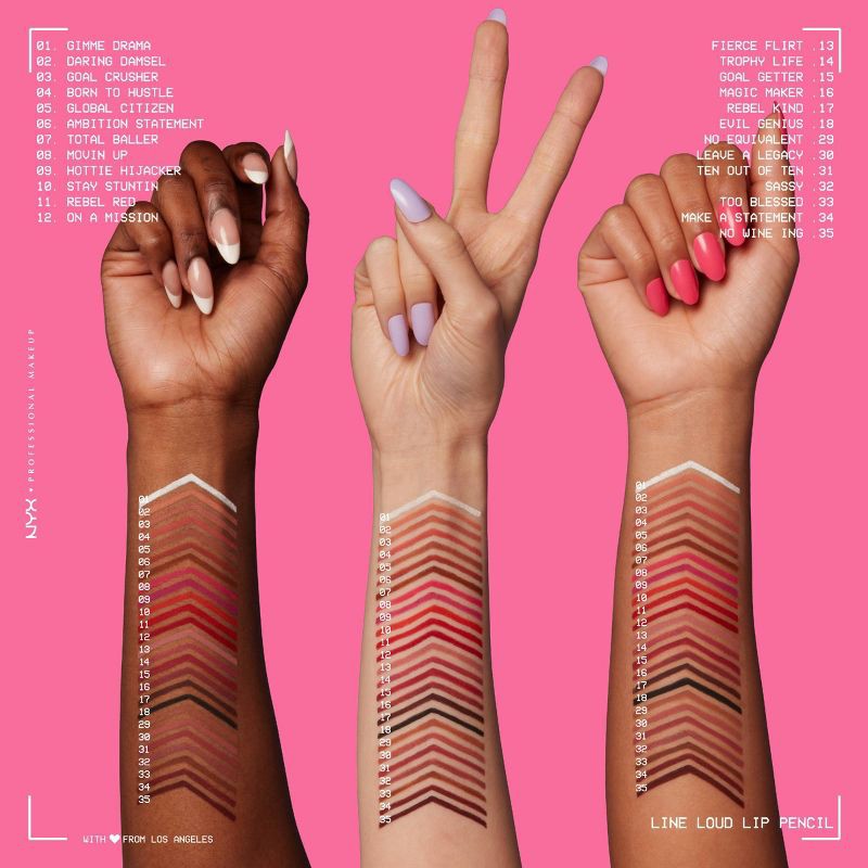 slide 6 of 9, NYX Professional Makeup Line Loud Vegan Longwear Lip Liner - Make A Statement - 0.042oz, 0.042 oz