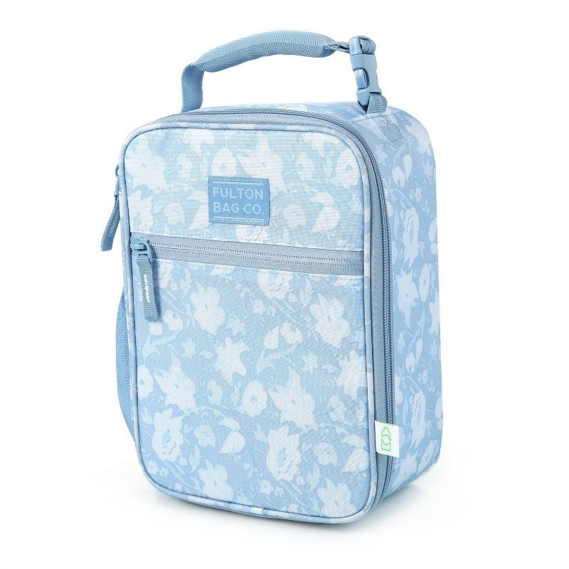 slide 2 of 14, Fulton Bag Co. Upright Lunch Bag - Powder Blue Floral, 1 ct