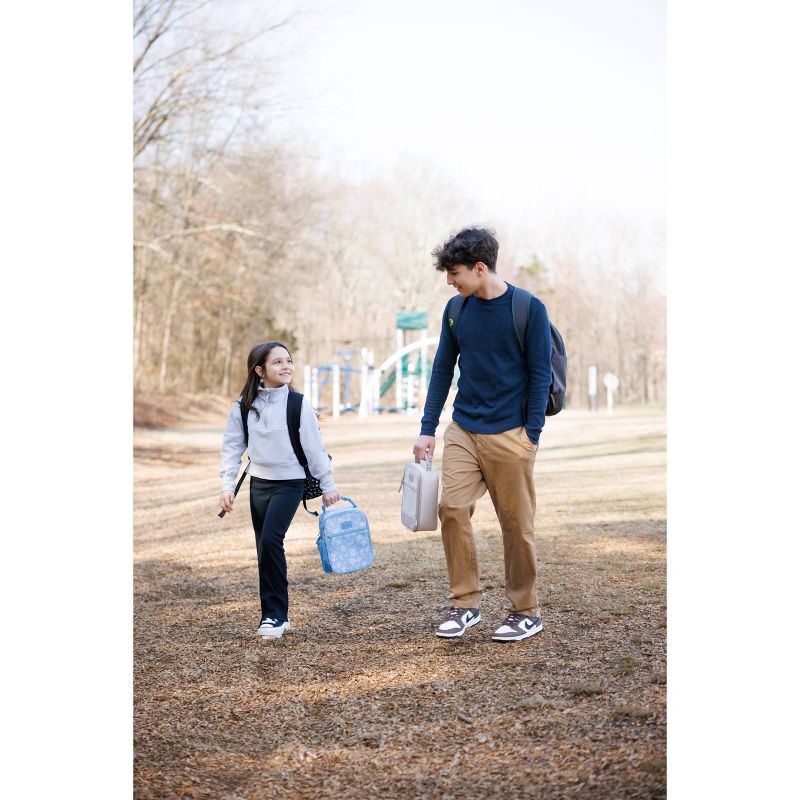 slide 14 of 14, Fulton Bag Co. Upright Lunch Bag - Powder Blue Floral, 1 ct