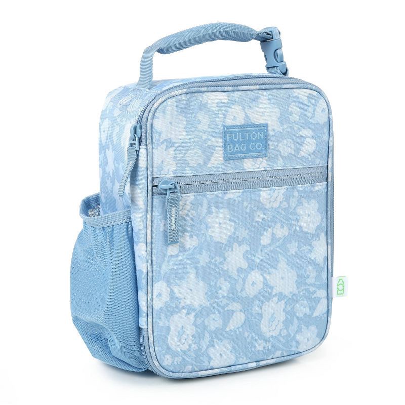 slide 4 of 14, Fulton Bag Co. Upright Lunch Bag - Powder Blue Floral, 1 ct