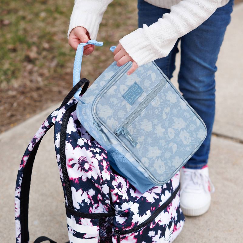 slide 10 of 14, Fulton Bag Co. Upright Lunch Bag - Powder Blue Floral, 1 ct