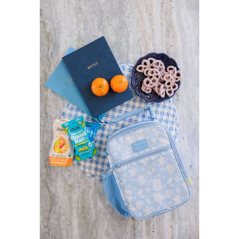 slide 11 of 14, Fulton Bag Co. Upright Lunch Bag - Powder Blue Floral, 1 ct