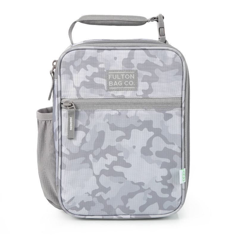 slide 1 of 13, Fulton Bag Co. Upright Lunch Bag - Gray Camo: BPA-Free Polyester Molded Carrier, 1 ct