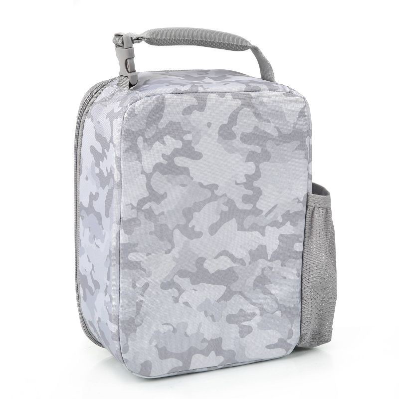 slide 5 of 13, Fulton Bag Co. Upright Lunch Bag - Gray Camo: BPA-Free Polyester Molded Carrier, 1 ct
