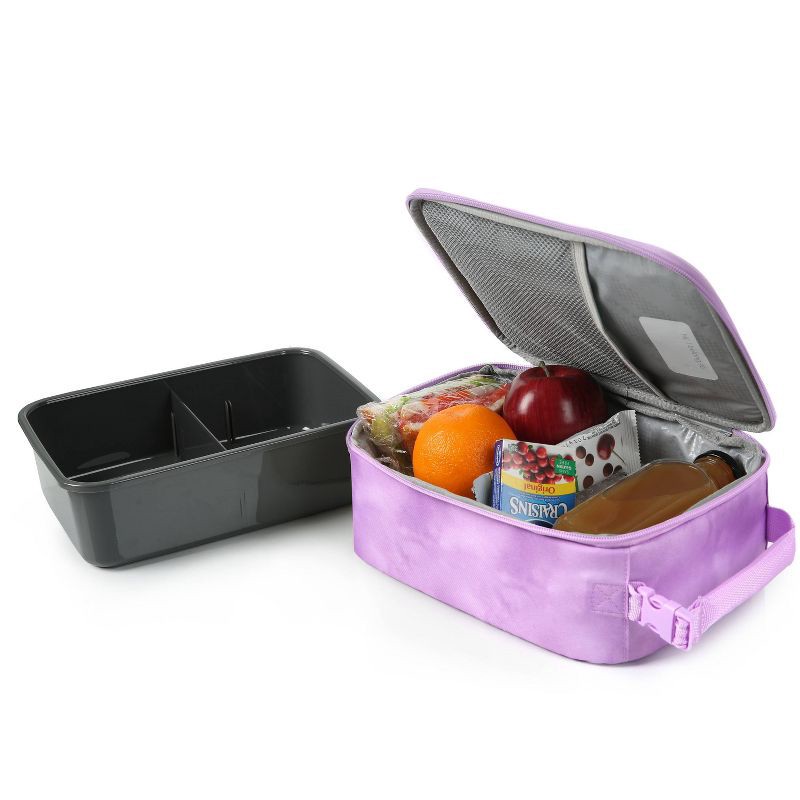 slide 6 of 12, Fulton Bag Co. Upright Lunch Bag - Pastel Lilac Haze: BPA-Free Light Marble Polyester, 1 ct