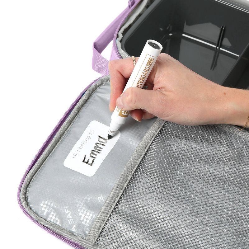 slide 7 of 12, Fulton Bag Co. Upright Lunch Bag - Pastel Lilac Haze: BPA-Free Light Marble Polyester, 1 ct