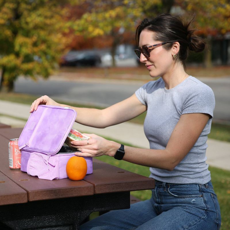 slide 9 of 12, Fulton Bag Co. Upright Lunch Bag - Pastel Lilac Haze: BPA-Free Light Marble Polyester, 1 ct