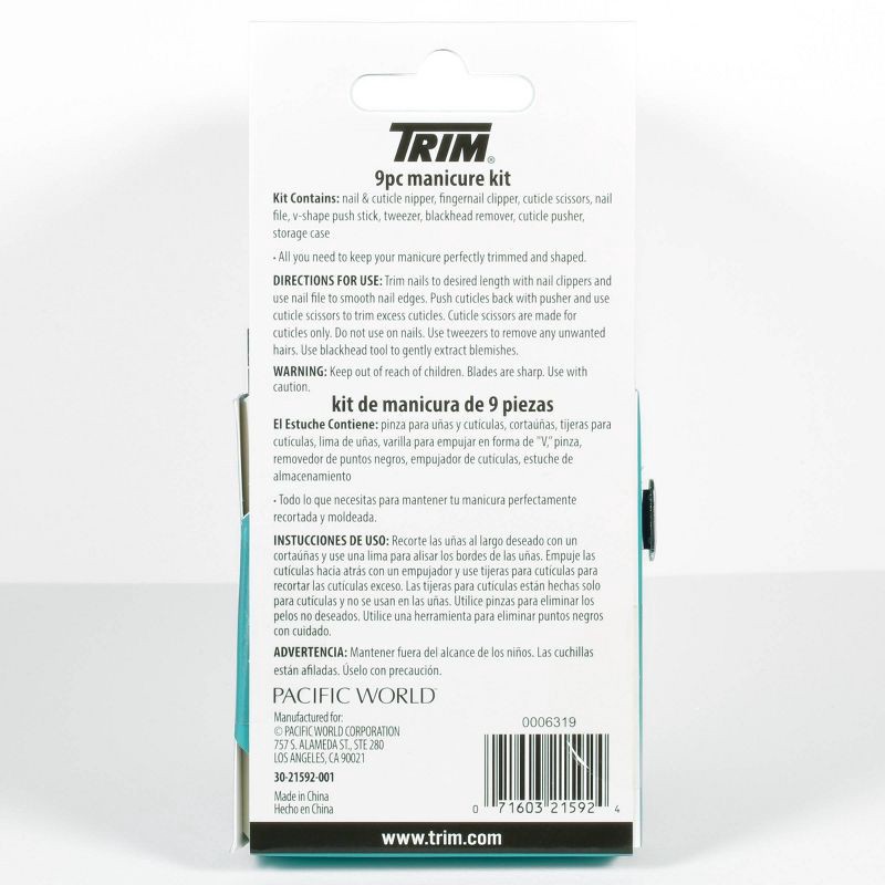 slide 2 of 5, Trim Travel Manicure Kit - 9pc, 9 ct