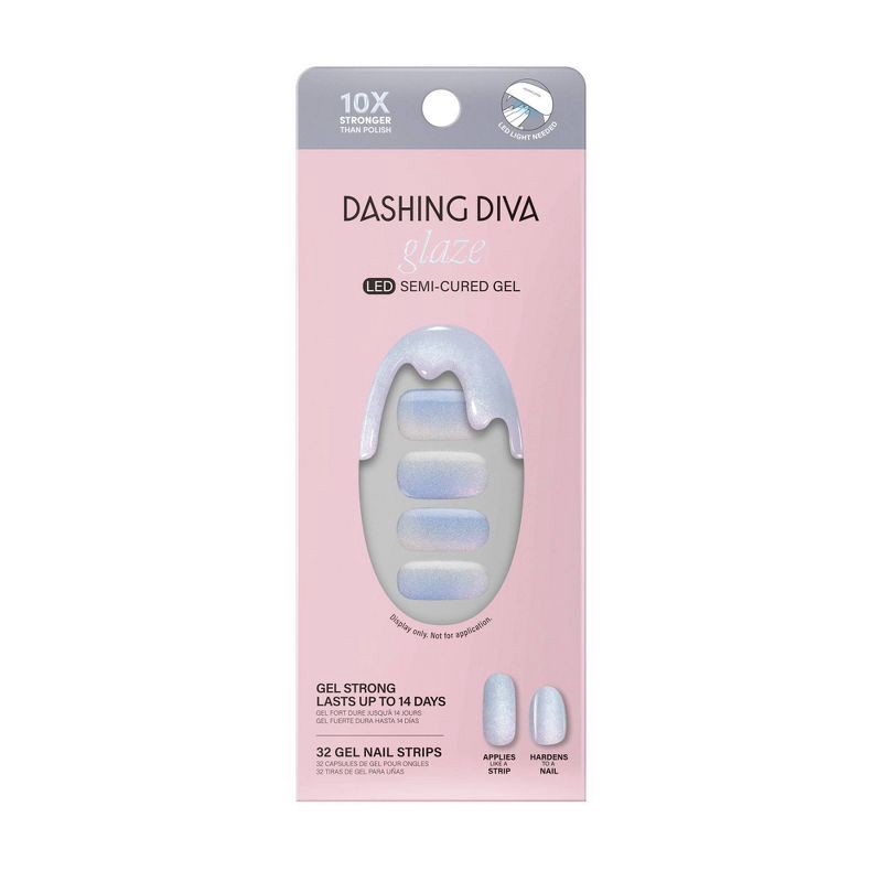 slide 1 of 7, Dashing Diva Glaze Semi-Cured Gel Nail Polish Strips - Baila con Fuego - 32ct, 32 ct