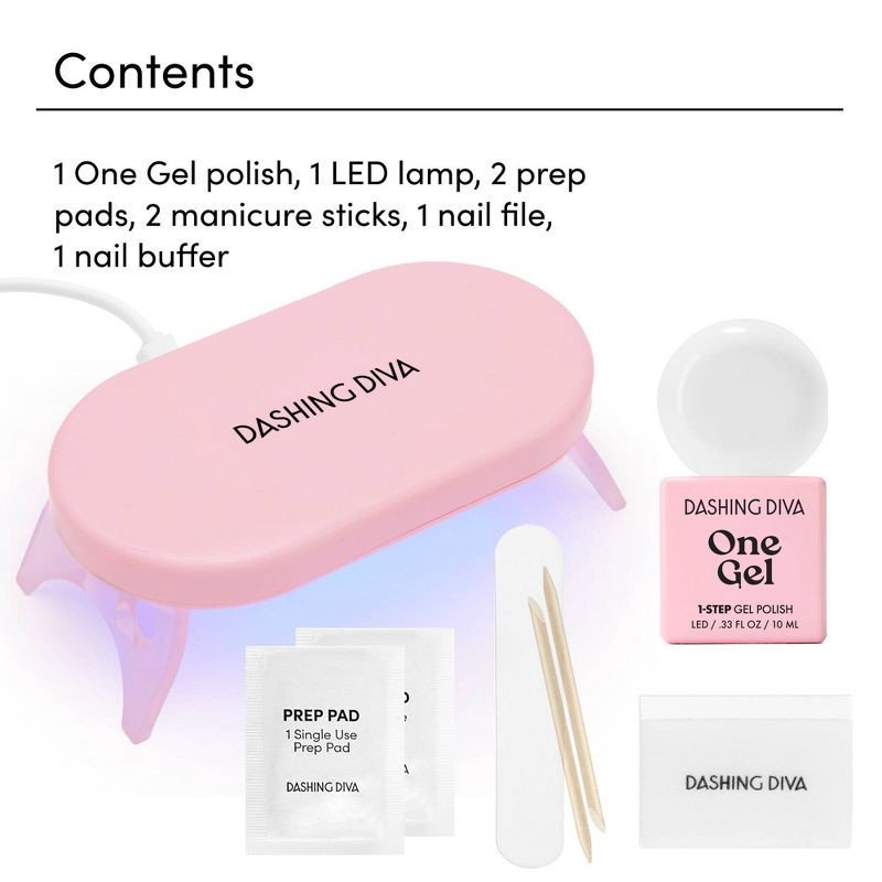slide 6 of 10, Dashing Diva One Gel Color Nail Polish Starter Kit - Daikon - 8ct, 8 ct