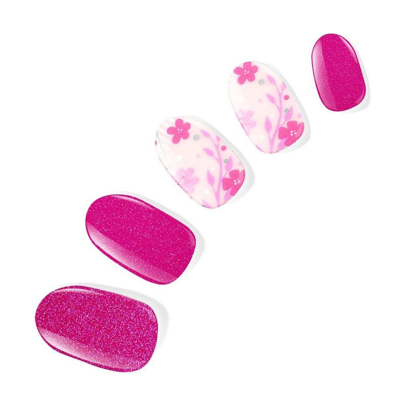 slide 2 of 7, Dashing Diva Gloss Gel Nail Polish Strips - Fluer Flair - 32ct, 32 ct