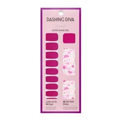 Dashing Diva Gloss Gel Nail Polish Strips - Fluer Flair - 32ct