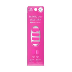 Dashing Diva Glaze Color Semi-Cured Gel Nail Polish Strips - Magenta Madness - 32ct