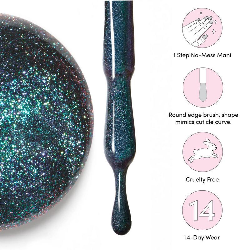 slide 5 of 9, Dashing Diva One Gel Magnetic Nail Polish - Rogue - 10ml, 10 ml