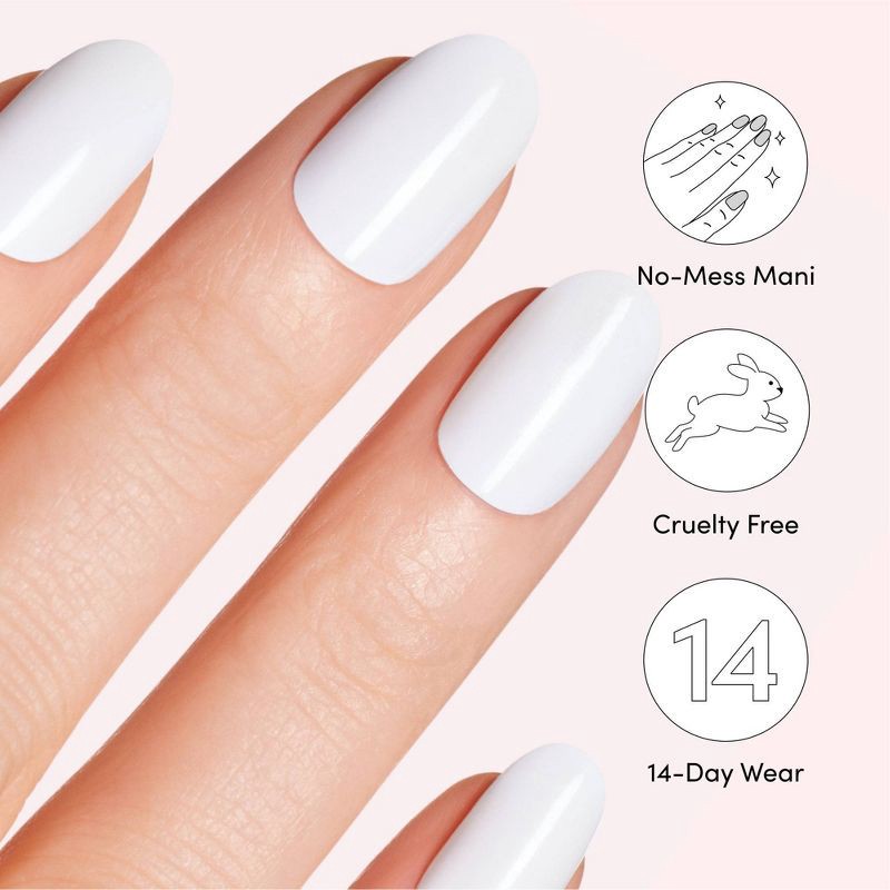 slide 7 of 8, Dashing Diva Mani/Pedi Gloss Nail Art - White Flag - 54ct, 54 ct