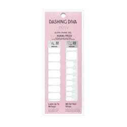 Dashing Diva Mani/Pedi Gloss Nail Art - White Flag - 54ct