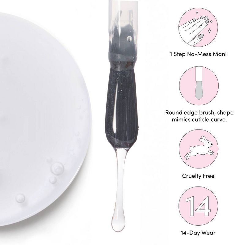 slide 5 of 7, Dashing Diva One Gel Top Coat Nail Polish - 10ml, 10 ml