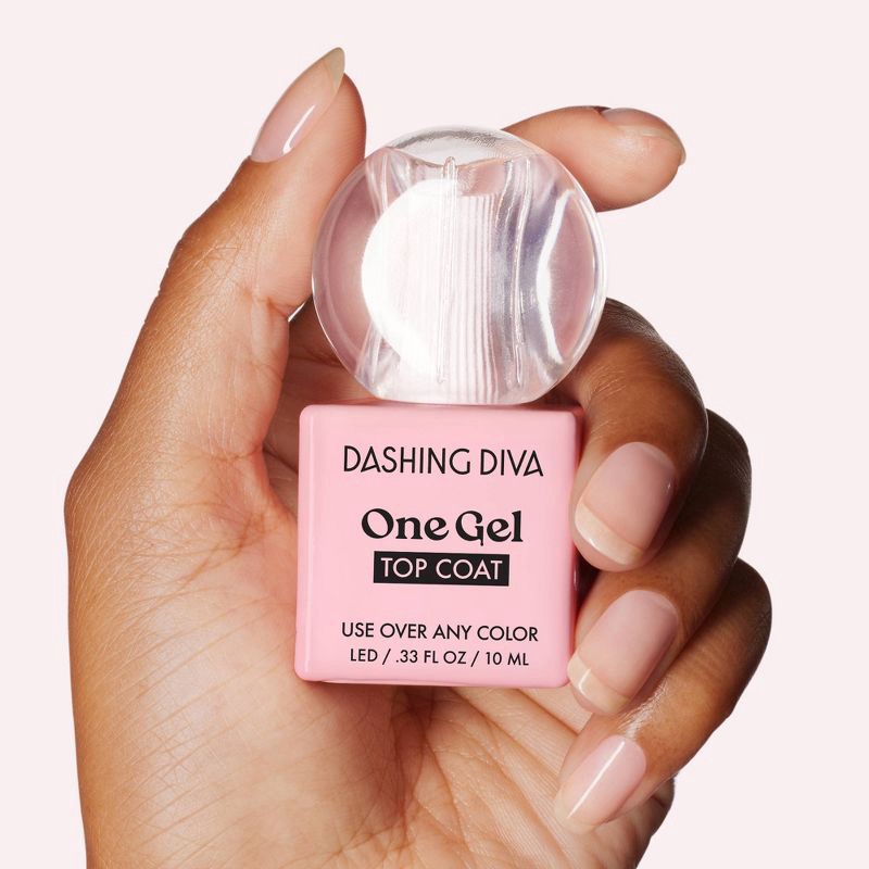 slide 6 of 7, Dashing Diva One Gel Top Coat Nail Polish - 10ml, 10 ml