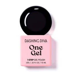 Dashing Diva One Gel Color Nail Polish - Real Black - 10ml