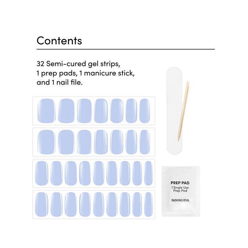 slide 4 of 8, Dashing Diva Glaze Color Semi-Cured Gel Nail Polish Strips - Birdie - 32ct, 32 ct