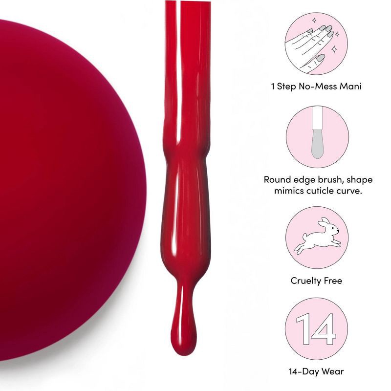 slide 5 of 8, Dashing Diva One Gel Color Nail Polish - Attention - 10ml, 10 ml