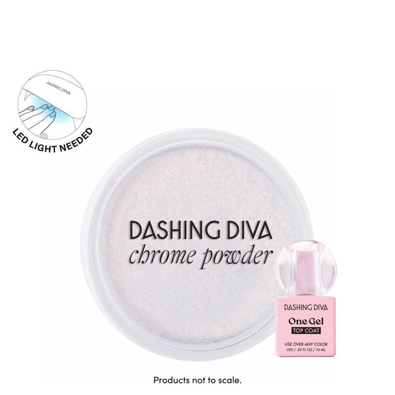 slide 3 of 8, Dashing Diva Chrome Powder Kit - Chrome Ice - 3ct, 3 ct