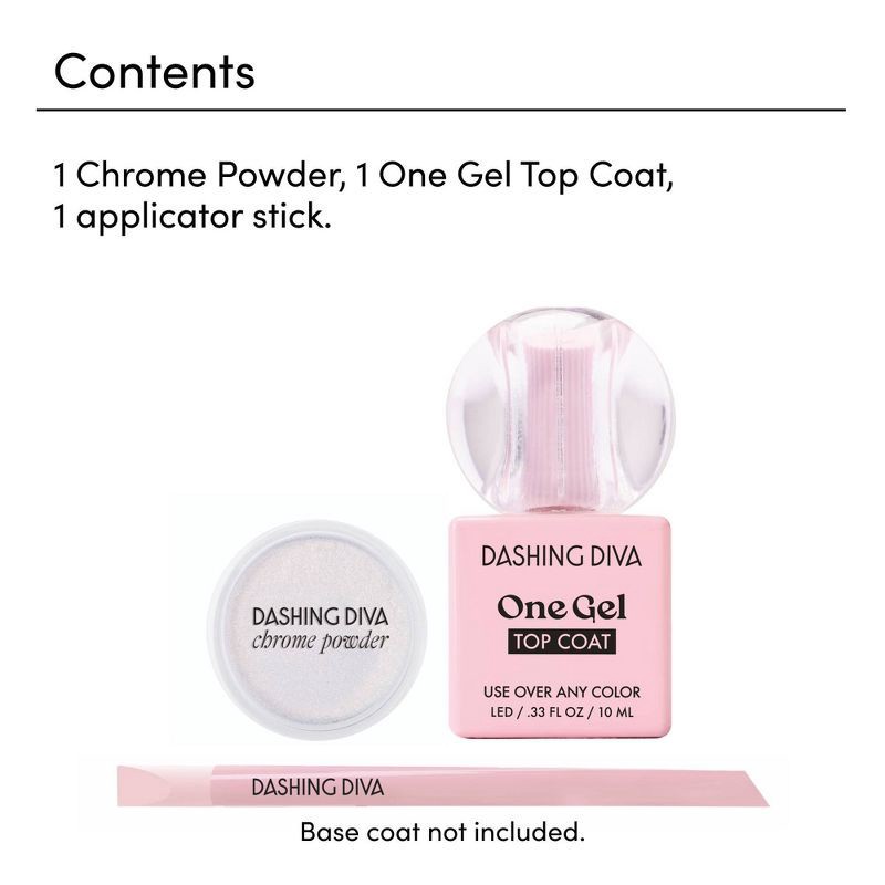 slide 6 of 8, Dashing Diva Chrome Powder Kit - Chrome Ice - 3ct, 3 ct