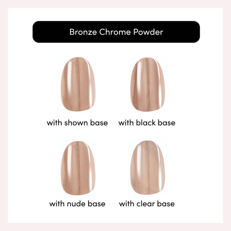 slide 4 of 8, Dashing Diva Chrome Powder Kit - Bronze Chrome - 3ct, 3 ct