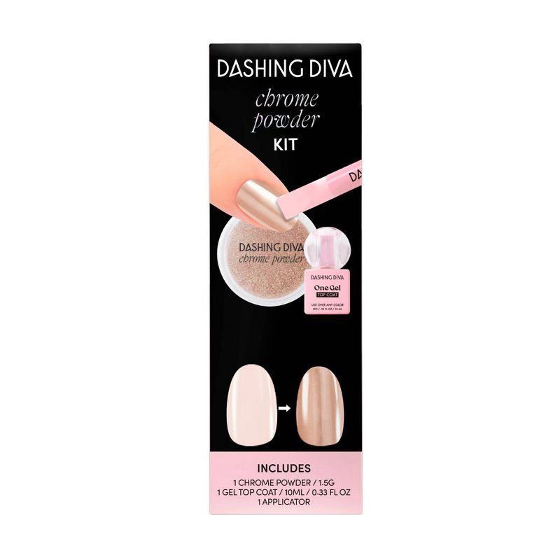 slide 1 of 8, Dashing Diva Chrome Powder Kit - Bronze Chrome - 3ct, 3 ct