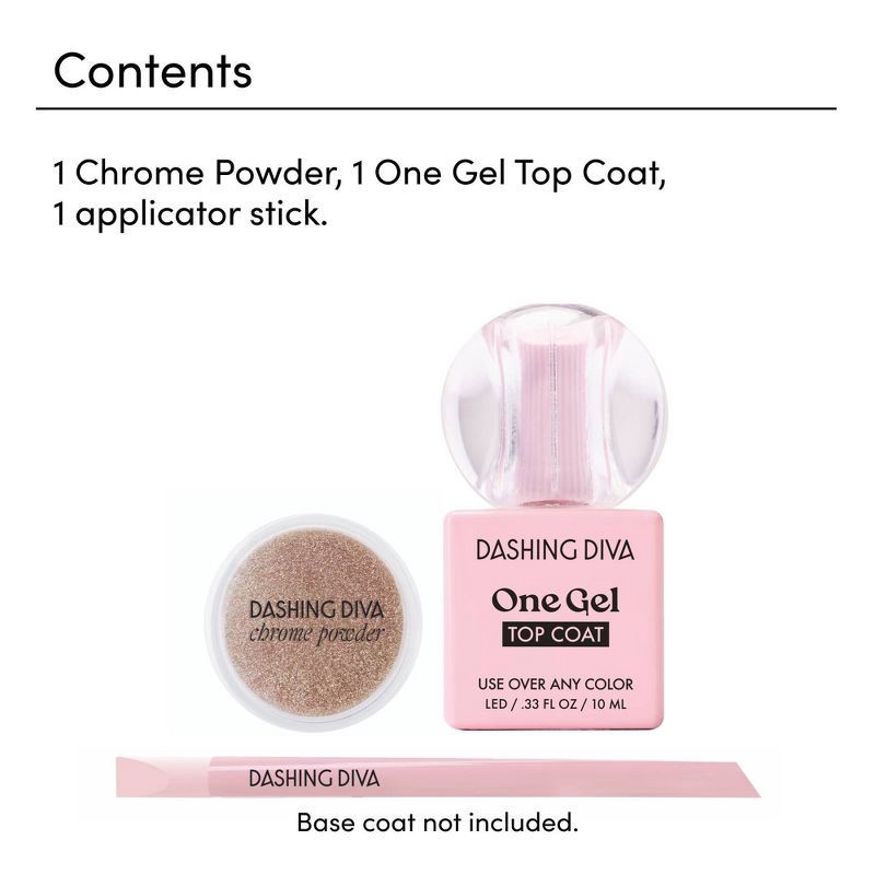 slide 5 of 8, Dashing Diva Chrome Powder Kit - Bronze Chrome - 3ct, 3 ct