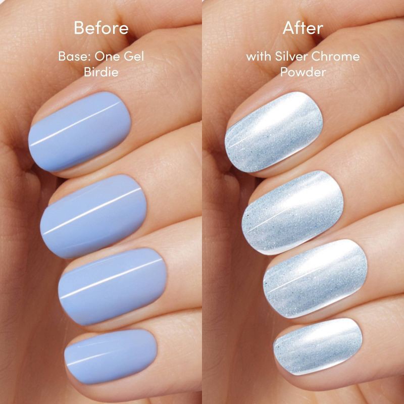 slide 3 of 9, Dashing Diva Chrome Powder Kit - Silver Chrome - 3ct, 3 ct