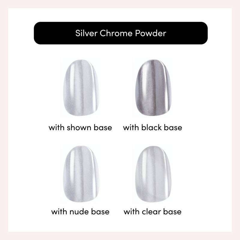 slide 4 of 9, Dashing Diva Chrome Powder Kit - Silver Chrome - 3ct, 3 ct
