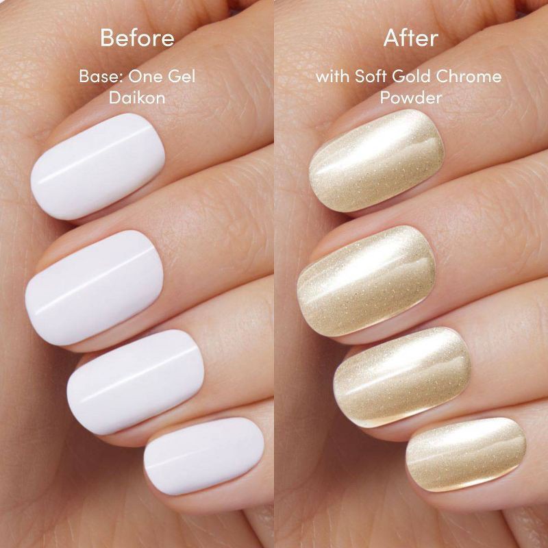 slide 3 of 8, Dashing Diva Chrome Powder - Soft Gold Chrome - 1.5gm, 1 ct