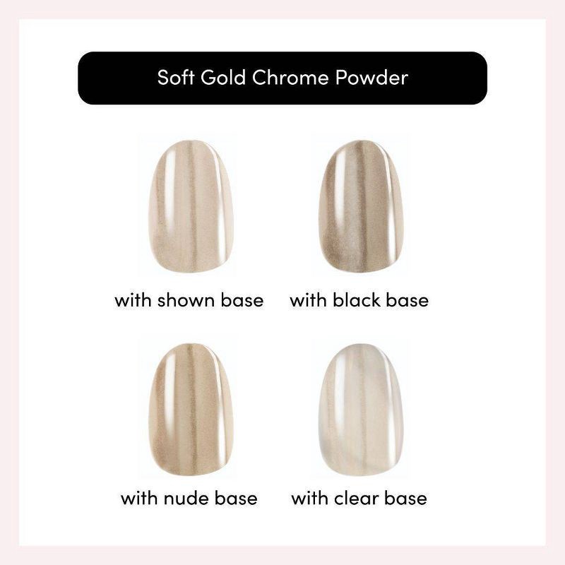 slide 4 of 8, Dashing Diva Chrome Powder - Soft Gold Chrome - 1.5gm, 1 ct