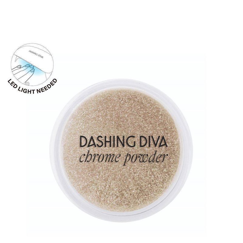 slide 5 of 8, Dashing Diva Chrome Powder - Soft Gold Chrome - 1.5gm, 1 ct