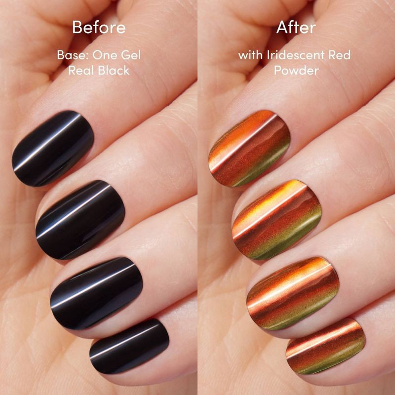 slide 3 of 7, Dashing Diva Chrome Powder - Iridescent Red - 1.5gm, 1 ct