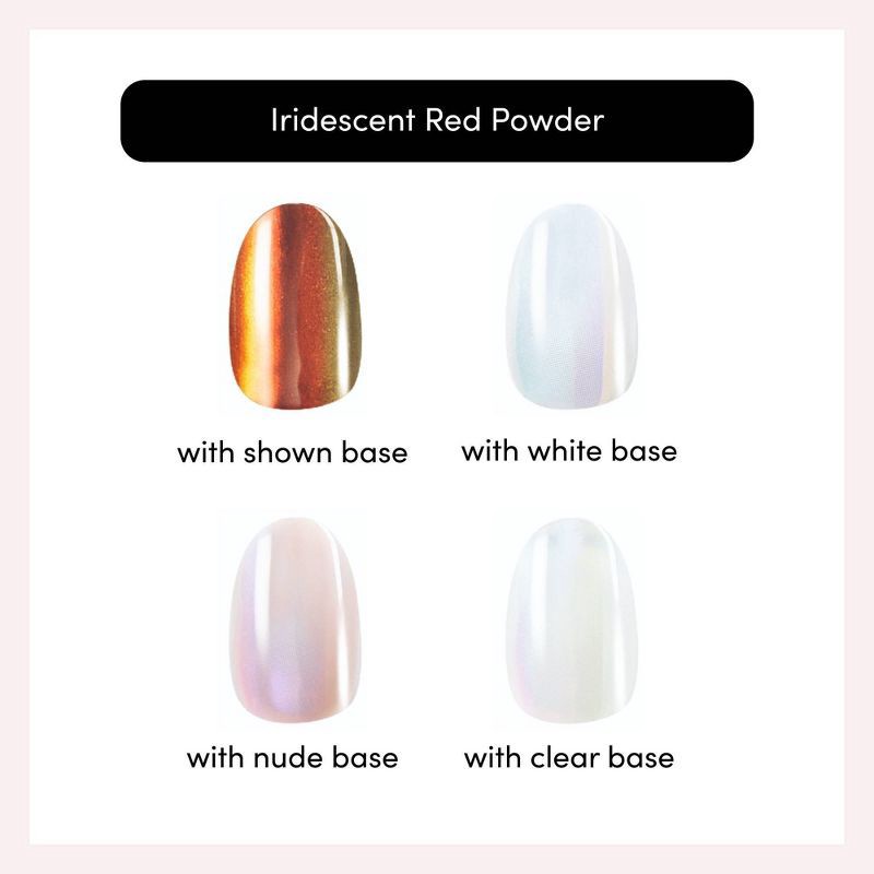 slide 4 of 7, Dashing Diva Chrome Powder - Iridescent Red - 1.5gm, 1 ct