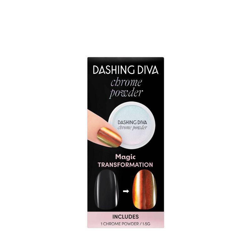 slide 1 of 7, Dashing Diva Chrome Powder - Iridescent Red - 1.5gm, 1 ct
