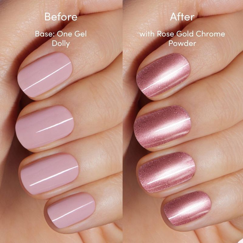 slide 3 of 7, Dashing Diva Chrome Powder - Rose Gold Chrome - 1.5gm, 1 ct