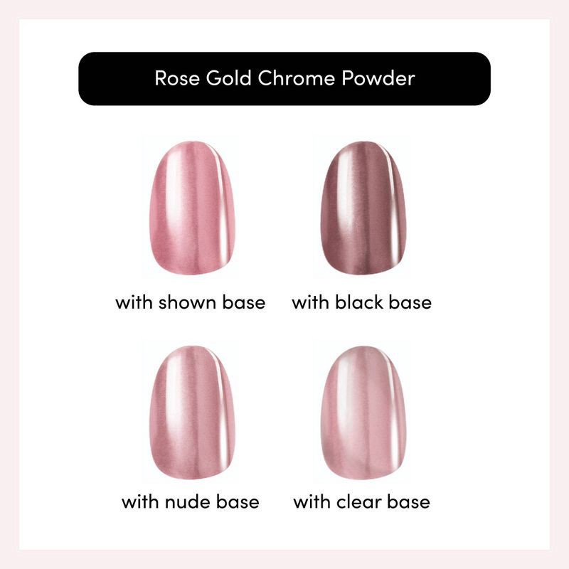 slide 4 of 7, Dashing Diva Chrome Powder - Rose Gold Chrome - 1.5gm, 1 ct