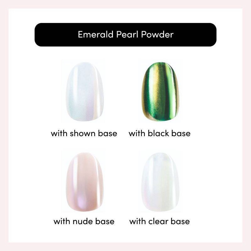 slide 5 of 9, Dashing Diva Chrome Powder Kit - Emerald Pearl - 3ct, 3 ct