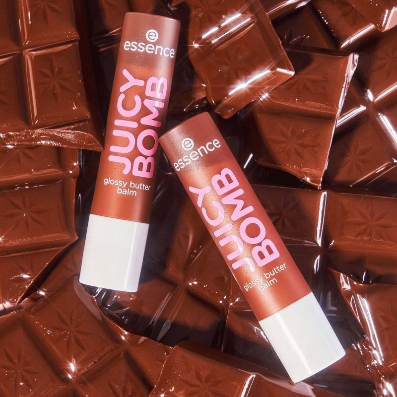 slide 9 of 10, essence Juicy Bomb Glossy Butter Balm 05 Choco-Lot To Handle - 0.08oz, 0.08 oz