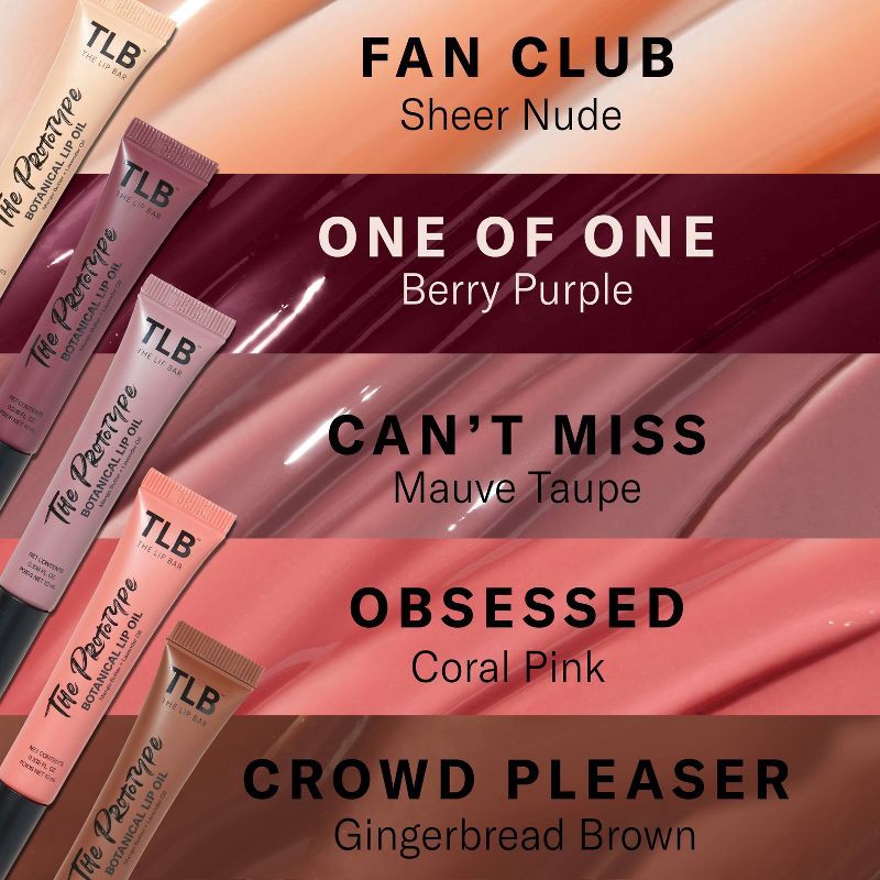 slide 9 of 10, The Lip Bar The Prototype Botanical Lip Oil - Crowd Pleaser - 0.338 fl oz, 0.338 fl oz