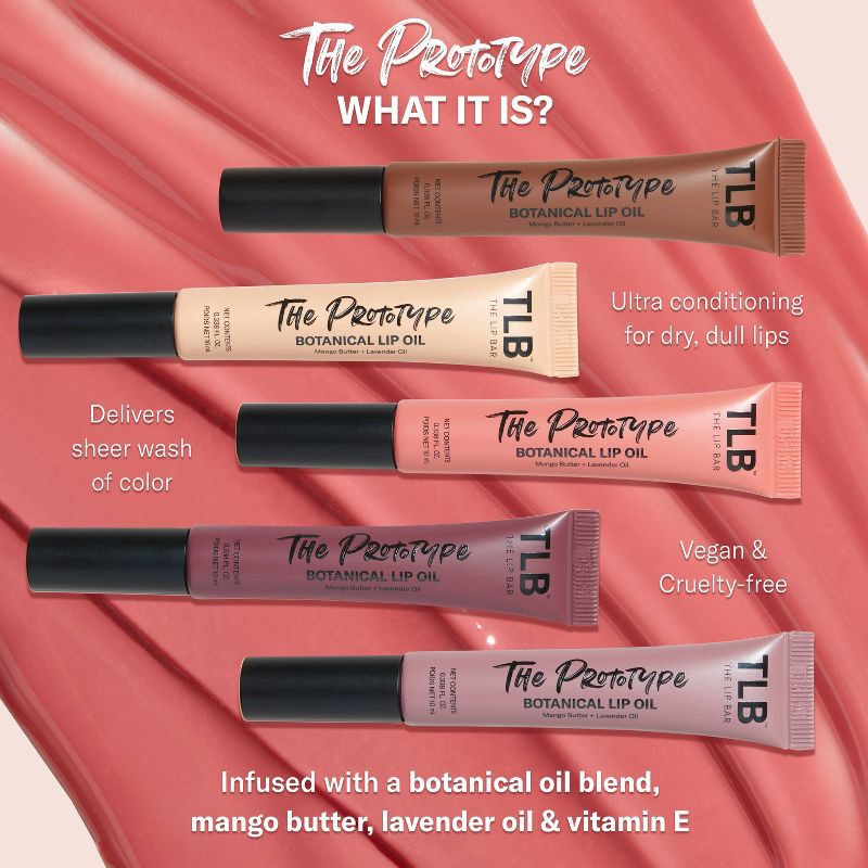slide 10 of 10, The Lip Bar The Prototype Botanical Lip Oil - Crowd Pleaser - 0.338 fl oz, 0.338 fl oz