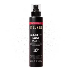 Milani Make It Last Matte Finish Charcoal Setting Spray - 6 fl oz: Vegan, Makeup Setters and Primers, Normal and Oily Skin