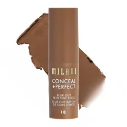 Milani Conceal + Perfect Blur Out Skin Tint - 018 Deep Red - 0.28oz: Vegan, Stick, Finish, Neutral Undertone