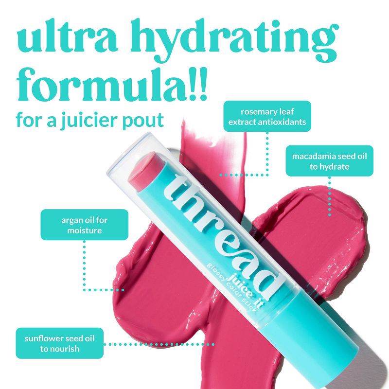 slide 5 of 7, Thread Juicy Lip Tint - Playful - 0.09oz, 0.09 oz