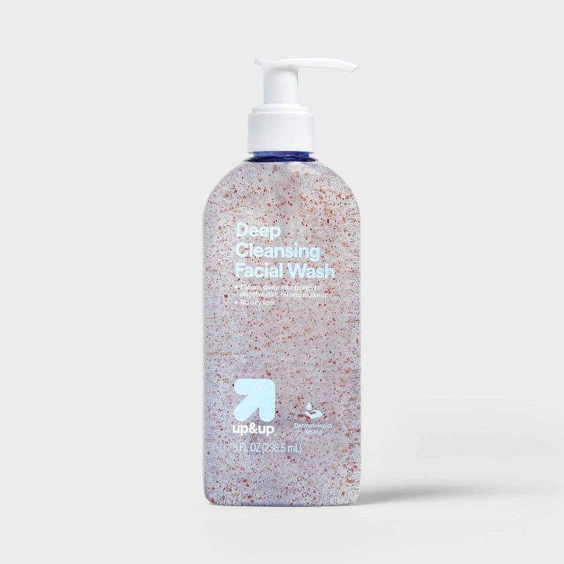 slide 1 of 3, Deep Cleansing Facial Wash - 8fl oz - up&up™, 8 fl oz