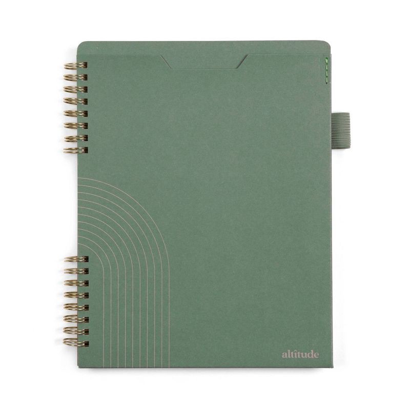 slide 2 of 10, Altitude 160pg Ruled Journal with Folder Cover 7"x9" Dark Sage Arch, 1 ct