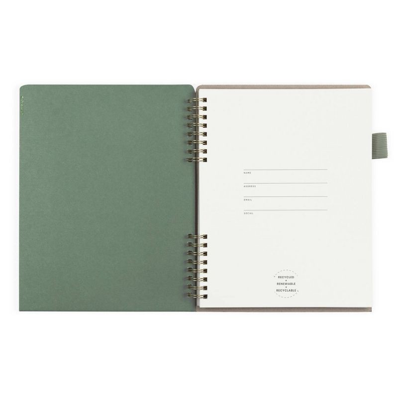 slide 5 of 10, Altitude 160pg Ruled Journal with Folder Cover 7"x9" Dark Sage Arch, 1 ct